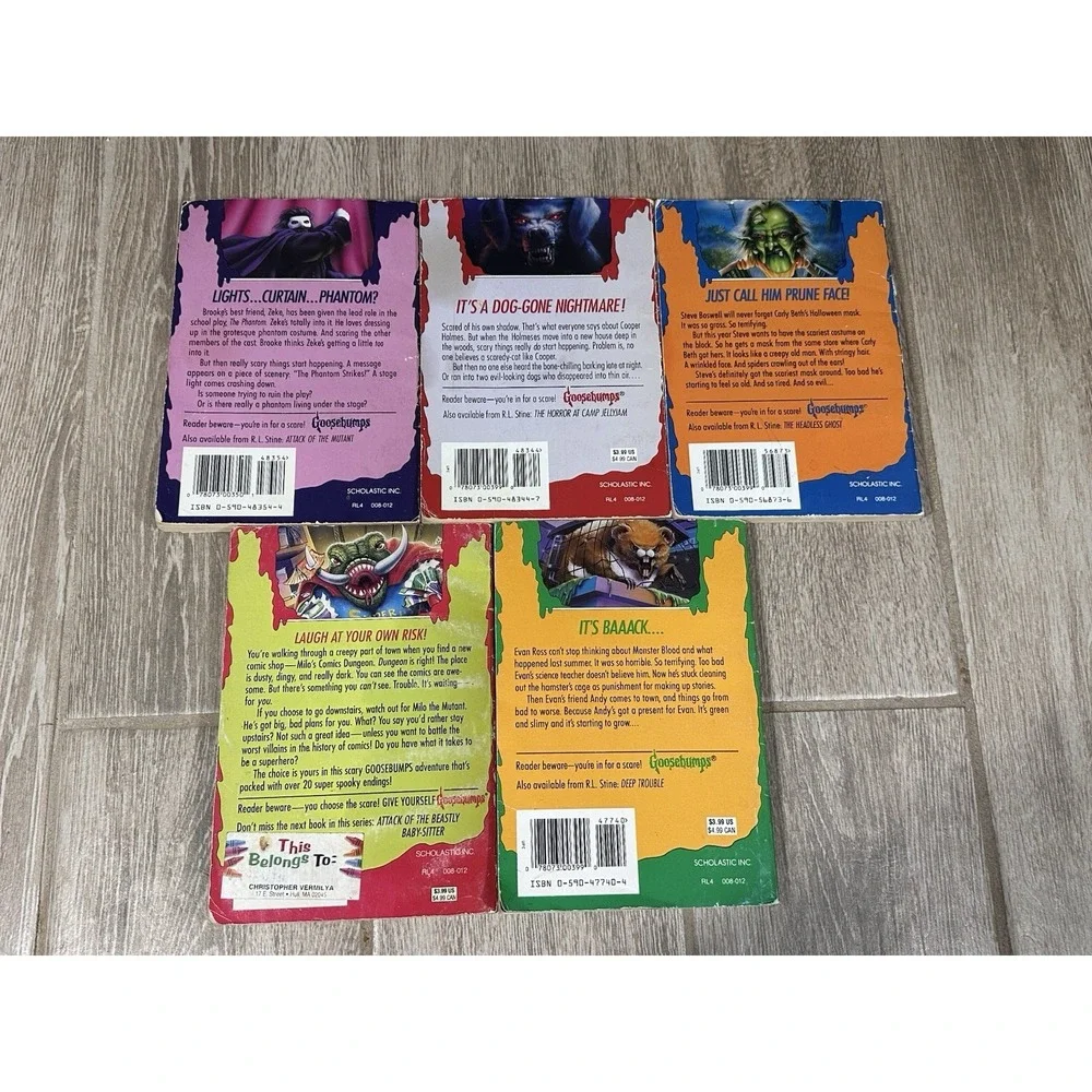 R.L. Stine 1st Print Edition Goosebumps Book Bundle - Assorted Lot - Horrorcore
